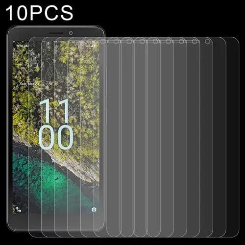 10 PCs Película de Vidrio Templado Nokia C100 0.26mm 9H 2.5D