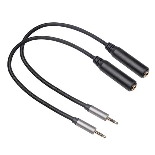 2 Pcs Cable de Audio 3662B-02-03 3.5mm Macho a 6.35mm Hembra