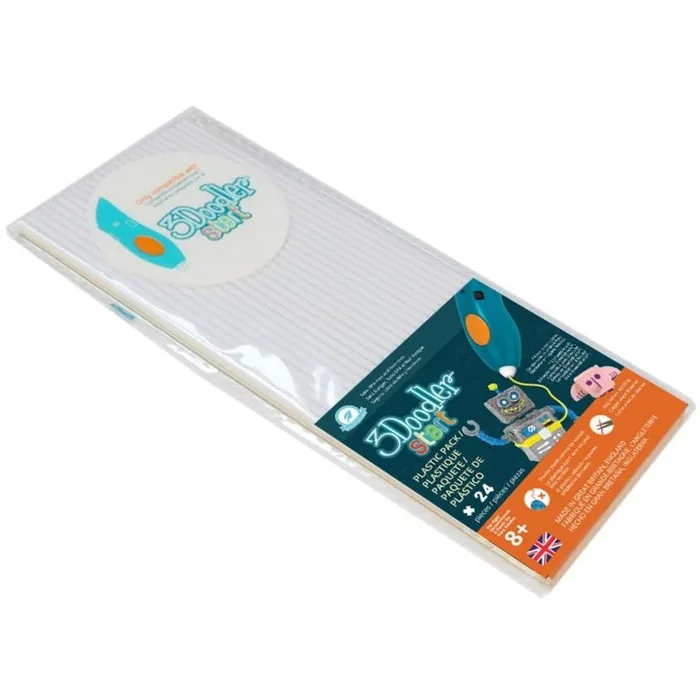 3doodler start eco-01 material de impresión 3d plástico compostable blanco 1 g