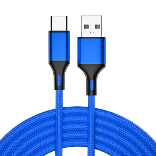 4 Pcs Cable USB-C a USB Tipo A 2.4A Sync Carga Rápida 2M (Azul)