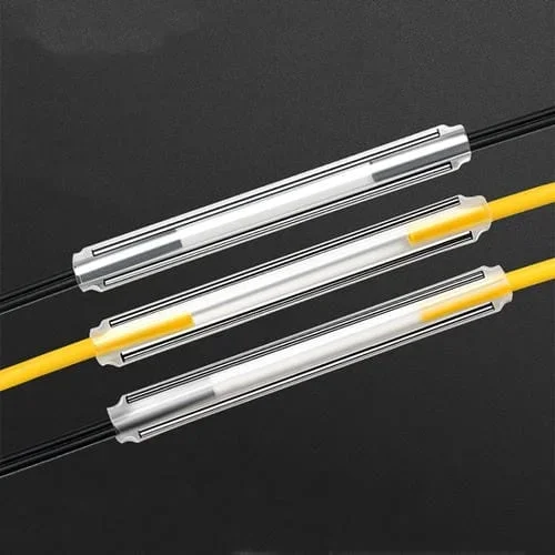 50 Unidades Pack Tubo Termocontraíble de Fibra Óptica Doble Pin 60mm para Fusión en Caliente