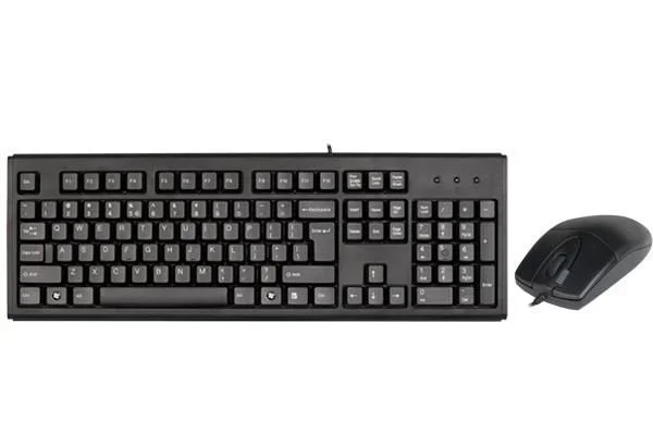 A4Tech KM-720620D teclado Ratón incluido USB QWERTY Inglés Negro