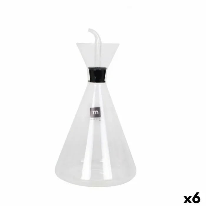 Aceitera la mediterránea iraia transparente vidrio de borosilicato 1 l (6 unidades)