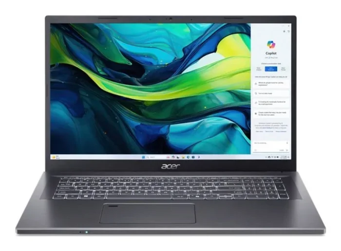 Acer Aspire NX.J1UEG.002 ordenador portatil Intel Core 7 150U Portátil 43,9 cm (17.3″) Full HD 16 GB DDR4-SDRAM 1 TB SSD NVIDIA GeForce RTX 2050 Wi-Fi 6E (802.11ax) Windows 11 Home Alemán Gris