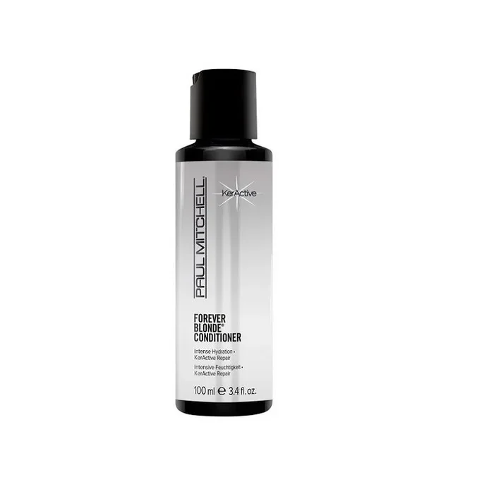 Acondicionador hidratante Paul Mitchell Blonde Forever Blonde, libre de parabenos, protege y nutre cabellos rubios, fórmula suave, 100 ml