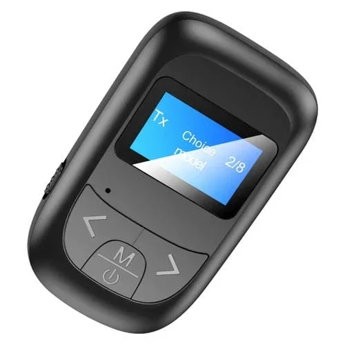 Adaptador Bluetooth 2 en 1 T14 Transmisor Receptor para Llamadas Manos Libres Automóvil (Negro)