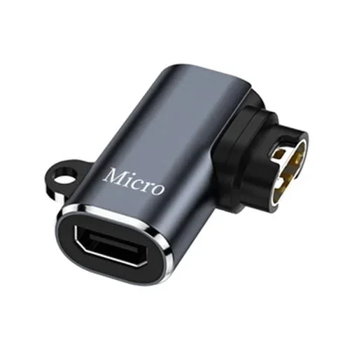 Adaptador de carga Garmin con interfaz codo lateral Micro USB