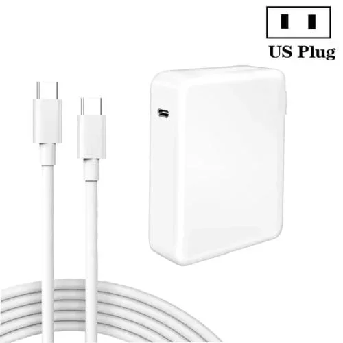 Adaptador de corriente USB-C Pd3.1 140W para computadora portátil + Cable USB-C a USB-C 2M (Blanco)