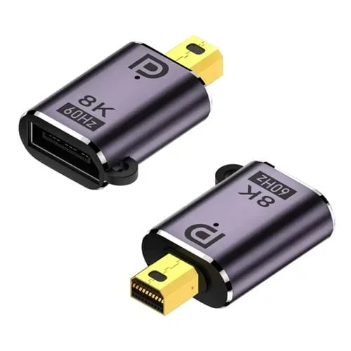 Adaptador DP 1.4 a Mini DP Macho a DP 1.4 Hembra Transmisión de Video 8K 60Hz HD