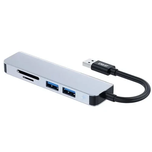 Adaptador Estación de Acoplamiento Enkay Hat-Prince 5 en 1 Hub Lector Tarjetas SD TF USB 3.0