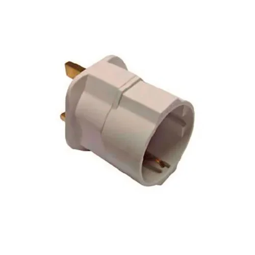 Adaptador europeo a reino unido 13 a 250 v blanco (retractilado)
