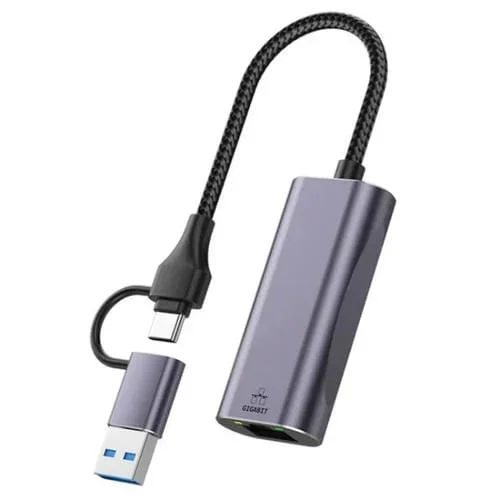 Adaptador T30B USB / Type-C a Gigabit Hub para Estación de Acoplamiento de Teléfonos, Portátiles, Tabletas y PC