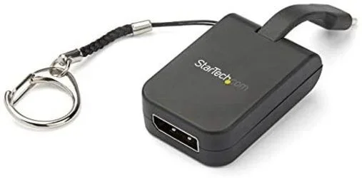 adaptador usb-c a displayport – adaptador dp 4k de 60hz con cable flexible incorporado y llavero (cdp2dpfc),3 años