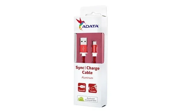 ADATA 1m, USB2.0-A/USB2.0 Micro-B cable USB USB A Micro-USB B Rojo