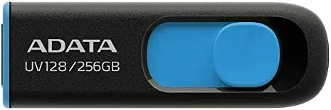 Adata lapiz usb auv128 256gb usb 3.0 negro/azul