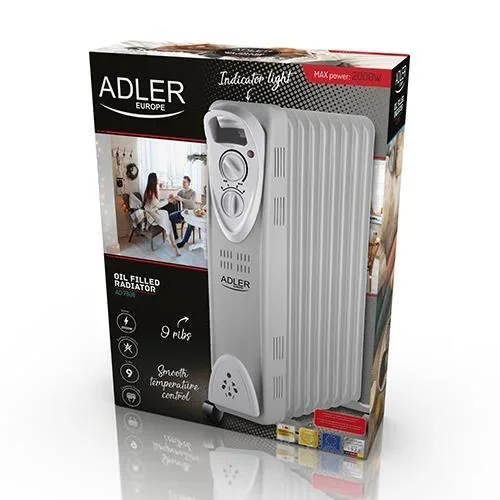 Adler AD 7808 calefactor eléctrico Interior Blanco 2000 W Radiador de aceite eléctrico