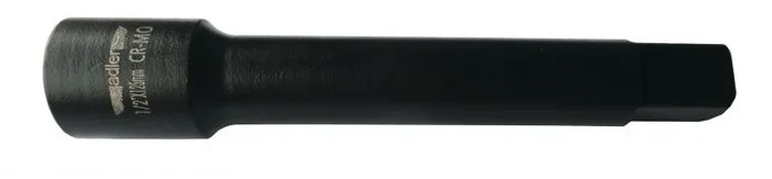 Adler Extensión de impacto 125mm 1/2″, herramienta profesional para ensamblaje y mantenimiento, diseño reforzado, materiales resistentes, recubrimiento protector, color metálico.