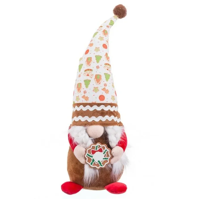 Adorno navideño multicolor arena tejido niña 13 x 12 x 42 cm