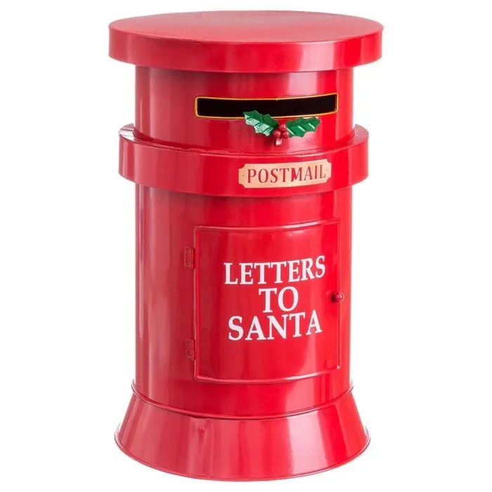 Adorno navideño rojo 23,5 x 23,5 x 38 cm