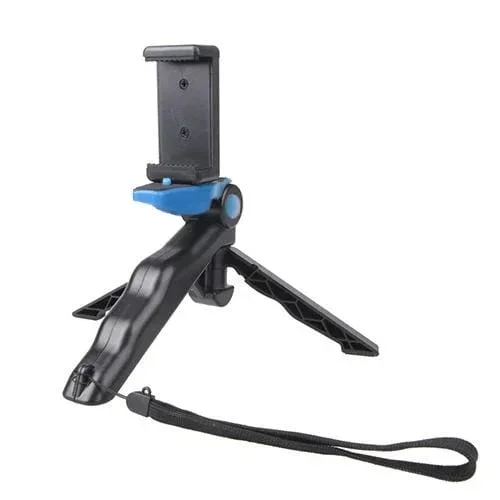 Agarre de Mano Portátil Mini Soporte Trípode Steadicam Curve con Clip Recto para Gopro Hero 4/3/3+ Sj4000/Sj5000/Sj6000 iPhone Galaxy (Azul)