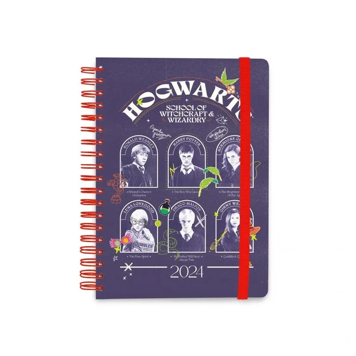 Agenda anual 2024 semana vista a5 harry potter
