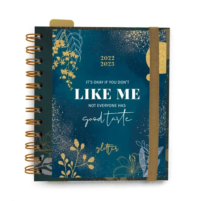 Agenda escolar 2022/2023 dia pagina m 11 meses glitter