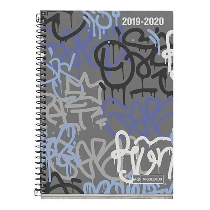 Agenda escolar miquel rius activa street art – semana a la vista – 117*174mm – papel 70g/m2 – guardas lisas