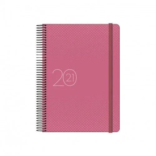 Agenda newport día página 14 x 20 cm. color rosa dohe