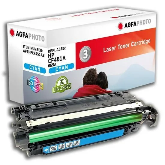 AgfaPhoto APTHPCF451AE cartucho de tóner 1 pieza(s) Compatible Cian