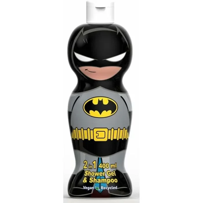 AIR-VAL Batman 2 en 1 Gel de ducha y champú Fórmula Delicada, Figura 3D, 400 ml
