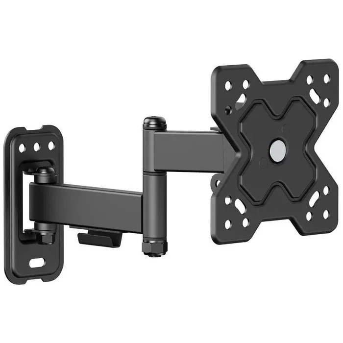 AISENS Soporte Eco Giratorio, Inclinable y Nivelable para Monitor/TV 20kg (3 Pivotes) de 13″-32″, Negro