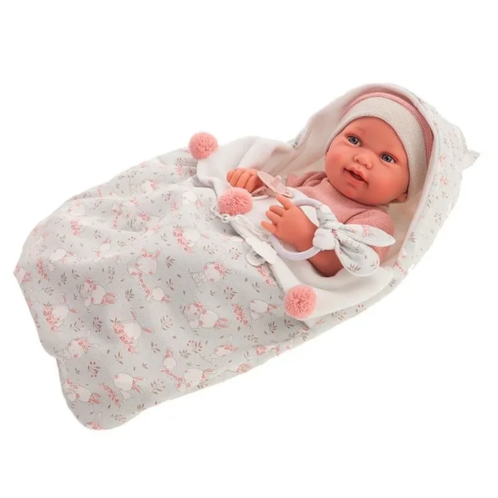 AJR- Muñeca Recien Nacida Pipa con Saco Conejitos 42 Cm (Cuerpo Vinilo) (Antonio Juan JT5000145868)
