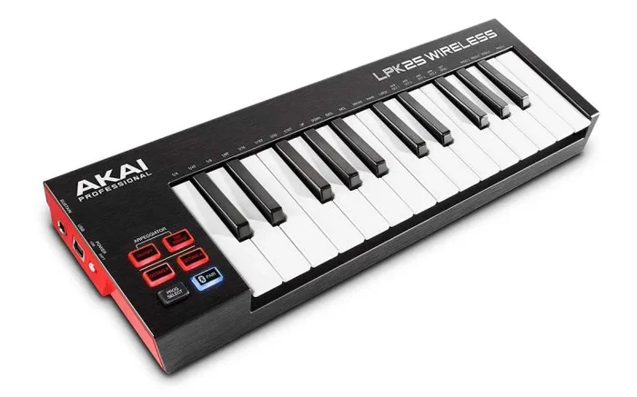 Akai LPK25 teclado MIDI 25 llaves USB/Bluetooth Negro, Rojo