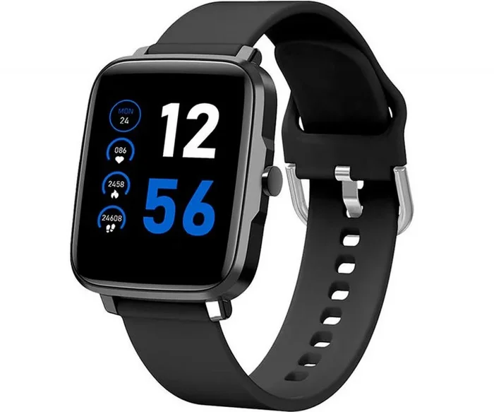 Akashi ALTSWAT1BLK Relojes inteligentes y deportivos 4,29 cm (1.69″) Digital Pantalla táctil Negro