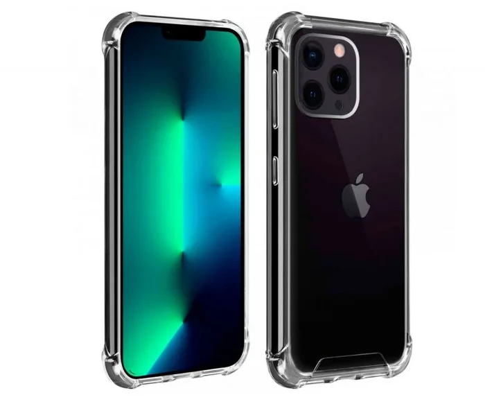 Akashi transparente, carcasa iphone 13 pro, anti impacto, ángulo reforzado