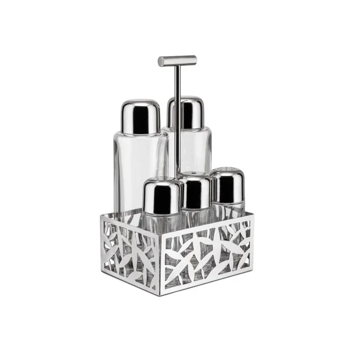 ALESSI Cactus! – Servicio de Mesa (aceitera, vinagrera, salero, pimentero y especiero)