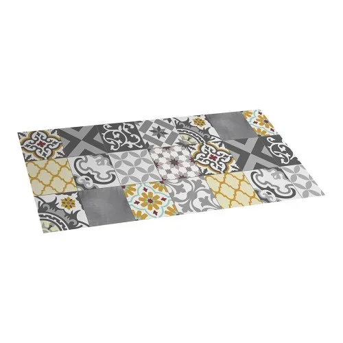 Alfombra vinilica croma patch gris-ambar 50 x 110 cm