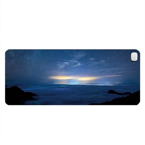 Alfombrilla de Ratón Impermeable con Calentamiento Inteligente, Enchufe CN, Tamaño 80×33 cm (Cielo Estrellado)