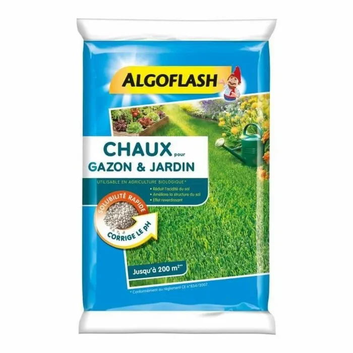 Algoflash ACHAU10 – Cal para césped y jardín (10 kg, no aplicable)