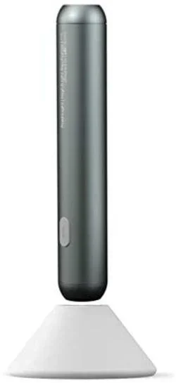Allocacoc batería Linterna LED Linterna de Bolsillo 2400 mAh de Litio Recargable Brillo Ajustable Linterna con Cuerpo de Aluminio para Camping, Viajar, Senderismo, Gris