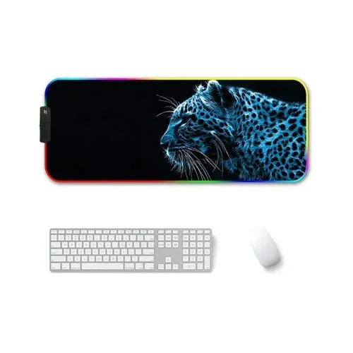Almohadilla de Ratón Caucho F-01 250X350X3Mm Transferencia Térmica RGB Luminoso (Prestar Hielo)