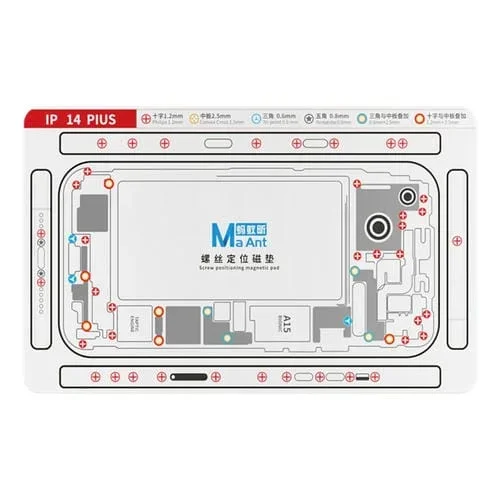 Almohadilla Magnética Suave y Flex Maant con Posicionamiento de Tornillo de Doble Cara Apple iPhone 14 Plus