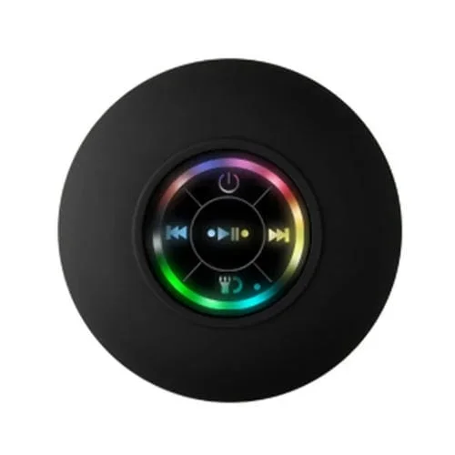 Altavoz Bluetooth Portátil Bt-07 Ventosa Grande Resistente Agua Baño (Negro)