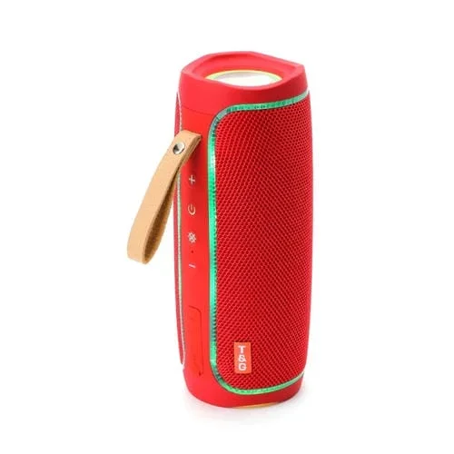 Altavoz Bluetooth T & G Tg287 Portátil Estéreo Subwoofer FM TF USB (Rojo)