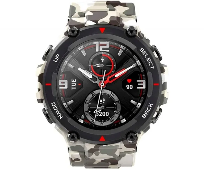 Amazfit T-Rex 3,3 cm (1.3″) AMOLED 48 mm Digital 360 x 360 Pixeles Pantalla táctil Verde, Gris, Blanco GPS (satélite)