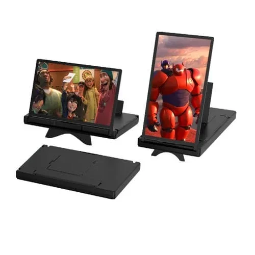 Amplificador de Pantalla Teléfono Móvil Lente HD Dual 12 Pulgadas (Negro)