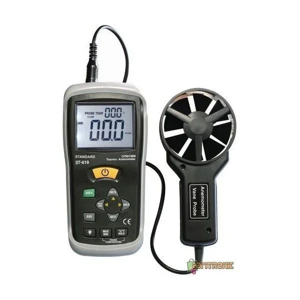Anemometro Sensor De Helice M/s, Km/h, Ft/min, ºC,