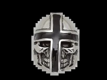 Anillo Calavera Cruz Acero Talla: 23 ø