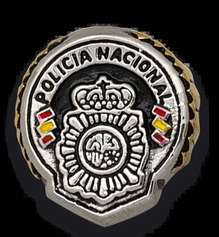 Anillo Policia Nacional Acero Talla: 19