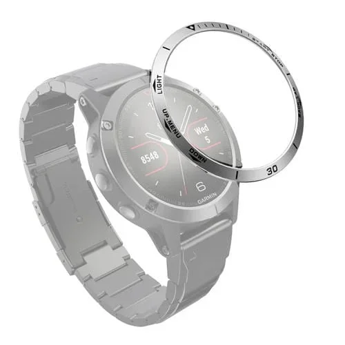 Anillo Steel Bezel para Garmin Fenix 5 Smart Watch (Una Versión) (Negro De Plata)